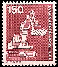 150 Pf Briefmarke: Industrie und Technik