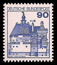 90 Pf Briefmarke: Burgen und Schlösser