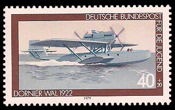 40 + 20 Pf Briefmarke: Für die Jugend, Flugzeuge