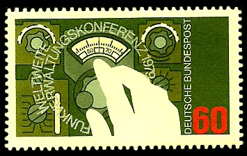 60 Pf Briefmarke: Weltweite Funkverwaltungskonferenz 1979 60 Pf Briefmarke: Weltweite Funkverwaltungskonferenz 1979