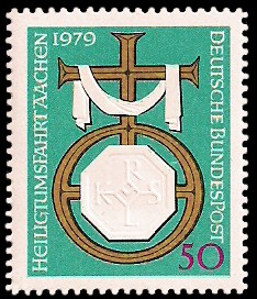 50 Pf Briefmarke: Heiligtumsfahrt Aachen 50 Pf Briefmarke: Heiligtumsfahrt Aachen