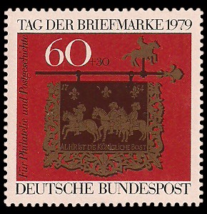 60 + 30 Pf Briefmarke: Tag der Briefmarke 1979 60 + 30 Pf Briefmarke: Tag der Briefmarke 1979