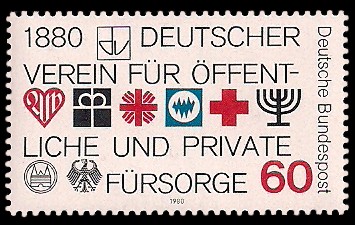 60 Pf Briefmarke: 100 Jahre Deutscher Verein für öffentliche und private Fürsorge