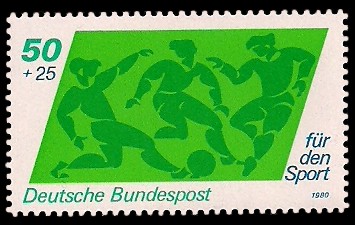 50 + 25 Pf Briefmarke: Für den Sport