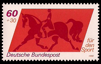 60 + 30 Pf Briefmarke: Für den Sport
