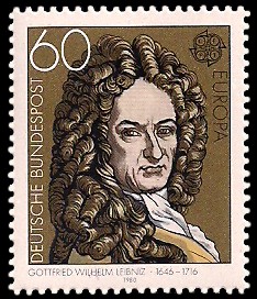 60 Pf Briefmarke: Europamarke 1980, Gottfried Wilhelm Leibniz
