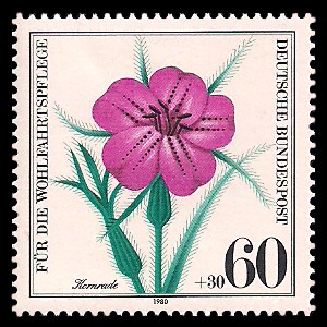 60 + 30 Pf Briefmarke: Für die Wohlfahrtspflege 1980, Ackerwildkräuter 60 + 30 Pf Briefmarke: Für die Wohlfahrtspflege 1980, Ackerwildkräuter