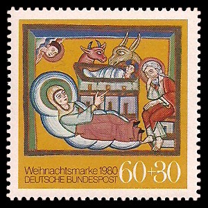 60 + 30 Pf Briefmarke: Weihnachtsmarke 1980 60 + 30 Pf Briefmarke: Weihnachtsmarke 1980