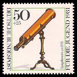 50 + 25 Pf Briefmarke: Für die Jugend, Optische Instrumente