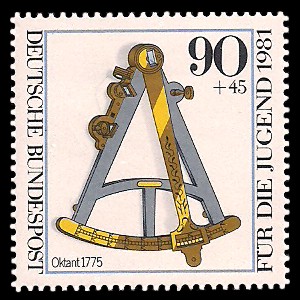 90 + 45 Pf Briefmarke: Für die Jugend, Optische Instrumente 90 + 45 Pf Briefmarke: Für die Jugend, Optische Instrumente