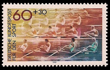 60 + 30 Pf Briefmarke: Für den Sport