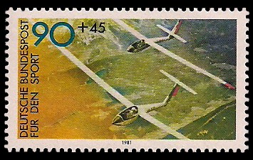 90 + 45 Pf Briefmarke: Für den Sport 90 + 45 Pf Briefmarke: Für den Sport