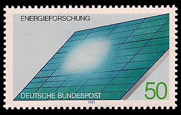 50 Pf Briefmarke: Energieforschung 50 Pf Briefmarke: Energieforschung