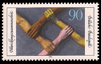 90 Pf Briefmarke: Entwicklungszusammenarbeit 90 Pf Briefmarke: Entwicklungszusammenarbeit