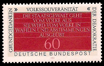 60 Pf Briefmarke: Grundgedanken der Demokratie