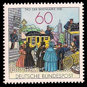 60 Pf Briefmarke: Tag der Briefmarke 1981