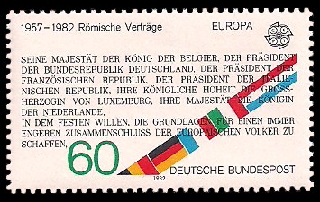 60 Pf Briefmarke: Europamarke 1982, 25 Jahre Römische Verträge