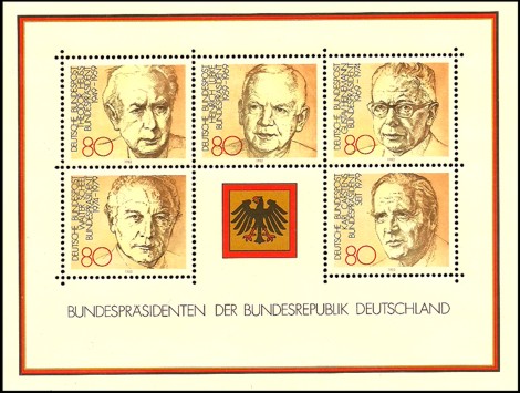  Briefmarke: Block: Bundespräsidenten der Bundesrepublik Deutschland