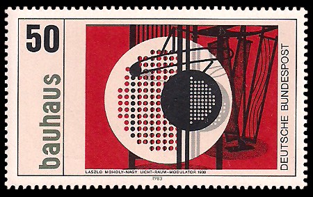 50 Pf Briefmarke: Bauhaus 50 Pf Briefmarke: Bauhaus