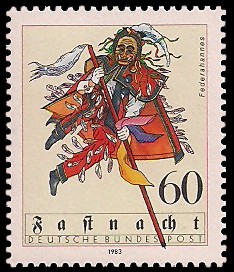 60 Pf Briefmarke: Fastnacht