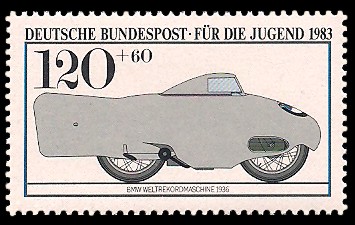 120 + 60 Pf Briefmarke: Für die Jugend, Motorräder 120 + 60 Pf Briefmarke: Für die Jugend, Motorräder