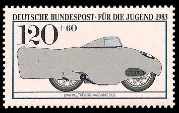 120 + 60 Pf Briefmarke: Für die Jugend, Motorräder