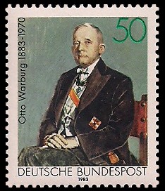 50 Pf Briefmarke: 100. Geburtstag Otto Heinrich Warburg