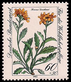 60 + 30 Pf Briefmarke: Für die Wohlfahrtspflege 1983, Alpenblumen