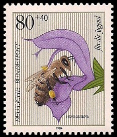 80 + 40 Pf Briefmarke: Für die Jugend, Insekten