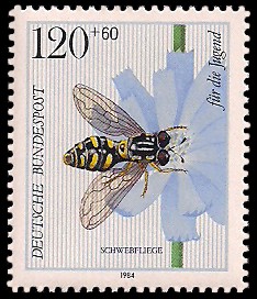 120 + 60 Pf Briefmarke: Für die Jugend, Insekten 120 + 60 Pf Briefmarke: Für die Jugend, Insekten
