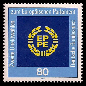 80 Pf Briefmarke: Zweite Direktwahlen zum Europäischen Parlament 80 Pf Briefmarke: Zweite Direktwahlen zum Europäischen Parlament