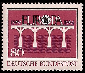 80 Pf Briefmarke: Europamarke 1984, 25 Jahre CEPT
