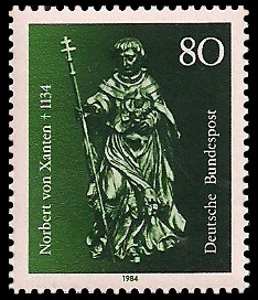 80 Pf Briefmarke: 850. Todestag Norbert von Xanten
