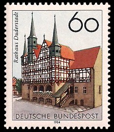 60 Pf Briefmarke: Rathaus Duderstadt