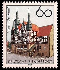 60 Pf Briefmarke: Rathaus Duderstadt 60 Pf Briefmarke: Rathaus Duderstadt