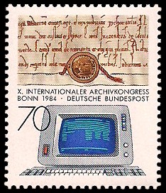 70 Pf Briefmarke: X. Internationaler Archivkongress
