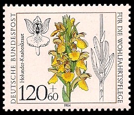120 + 60 Pf Briefmarke: Für die Wohlfahrtspflege 1984, Orchideen 120 + 60 Pf Briefmarke: Für die Wohlfahrtspflege 1984, Orchideen