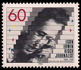 60 Pf Briefmarke: 100. Geburtstag Egon Erwin Kisch