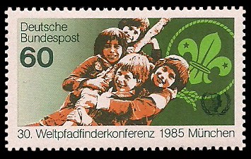 60 Pf Briefmarke: 30. Weltpfadfinderkonferenz 60 Pf Briefmarke: 30. Weltpfadfinderkonferenz