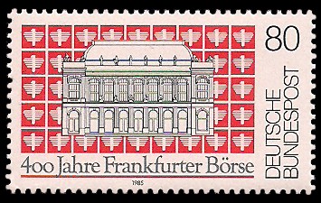 80 Pf Briefmarke: 400 Jahre Frankfurter Börse