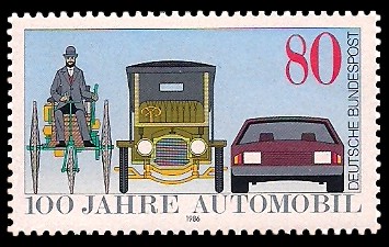 80 Pf Briefmarke: 100 Jahre Automobil