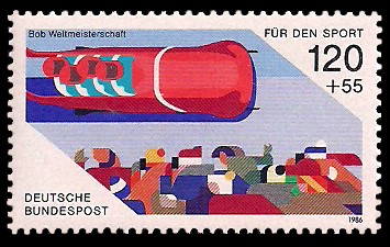 120 + 55 Pf Briefmarke: Für den Sport 1986