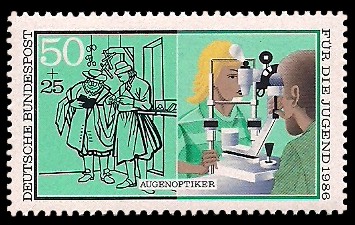 50 + 25 Pf Briefmarke: Für die Jugend 1986, Handwerker
