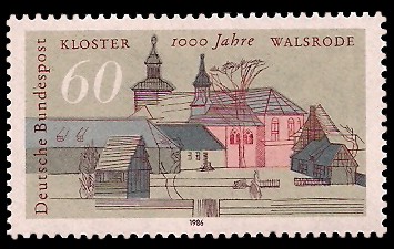60 Pf Briefmarke: 1000 Jahre Kloster Walsrode 60 Pf Briefmarke: 1000 Jahre Kloster Walsrode