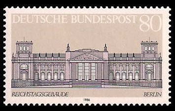 80 Pf Briefmarke: Bedeutende Gebäude der Geschichte der BRD