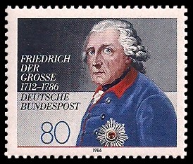 80 Pf Briefmarke: 200. Todestag Friedrich der Große