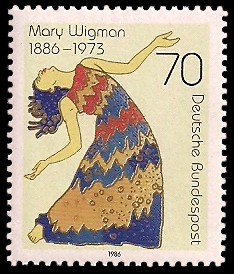 70 Pf Briefmarke: 100. Geburtstag von Mary Wigman