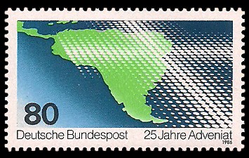80 Pf Briefmarke: 25 Jahre Adveniat