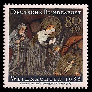 80 + 40 Pf Briefmarke: Weihnachtsmarke 1986 80 + 40 Pf Briefmarke: Weihnachtsmarke 1986