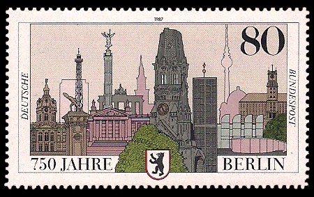 80 Pf Briefmarke: 750 Jahre Berlin 80 Pf Briefmarke: 750 Jahre Berlin